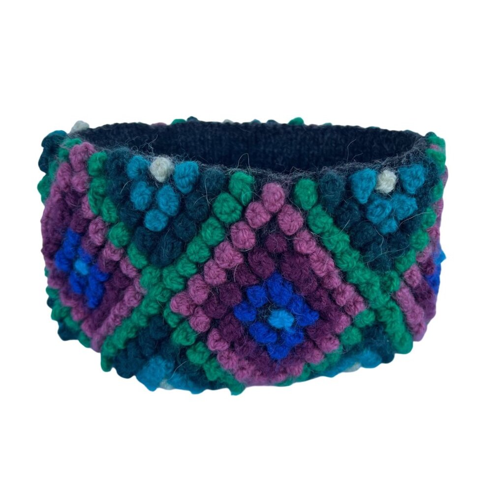 Andes Gifts Alpaca Knit Headband Multicolor Handcrafted Peru - Picture 3 of 11